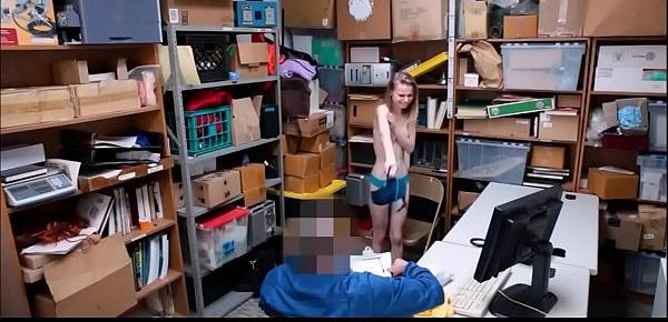  BBW teen shoplifter busted and fucked by a LP officer
